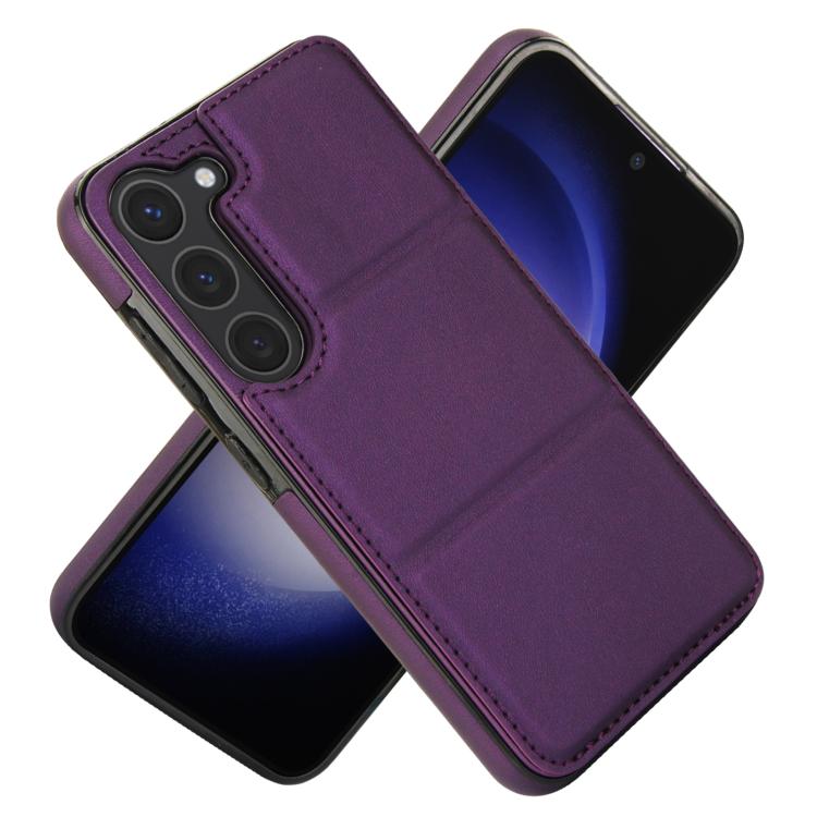 For Samsung Galaxy S23+ 5G Tri-fold Holder Leather Phone Case with Card Slot