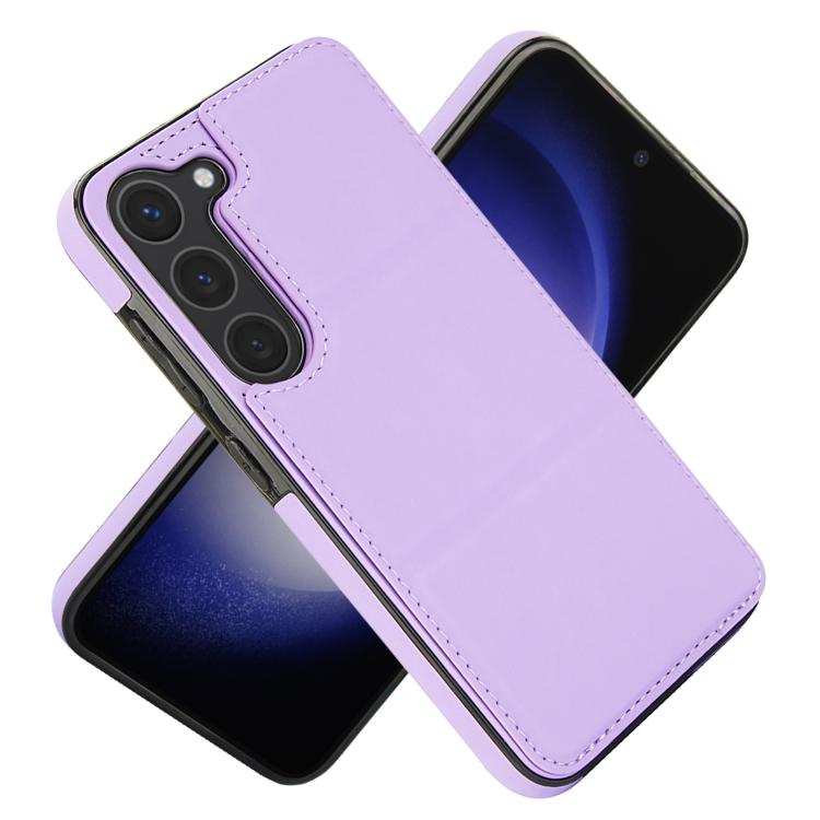 For Samsung Galaxy S23+ 5G Tri-fold Holder Leather Phone Case with Card Slot