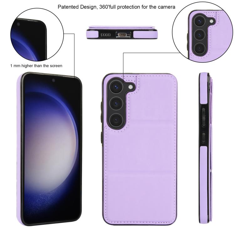 For Samsung Galaxy S23+ 5G Tri-fold Holder Leather Phone Case with Card Slot