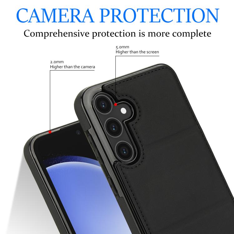 For Samsung Galaxy S23 FE 5G Tri-fold Holder Leather Phone Case with Card Slot