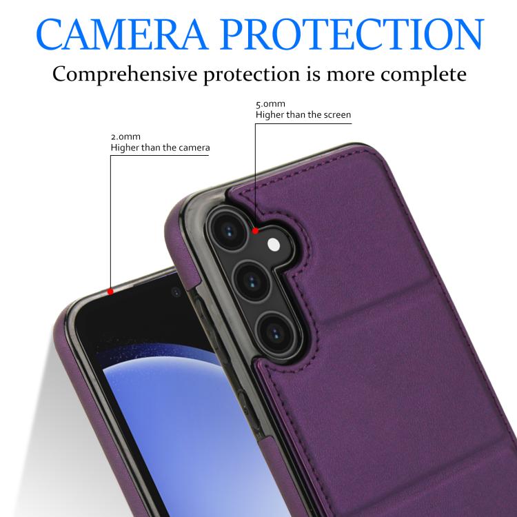 For Samsung Galaxy S23 FE 5G Tri-fold Holder Leather Phone Case with Card Slot