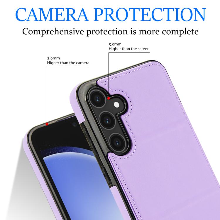 For Samsung Galaxy S23 FE 5G Tri-fold Holder Leather Phone Case with Card Slot