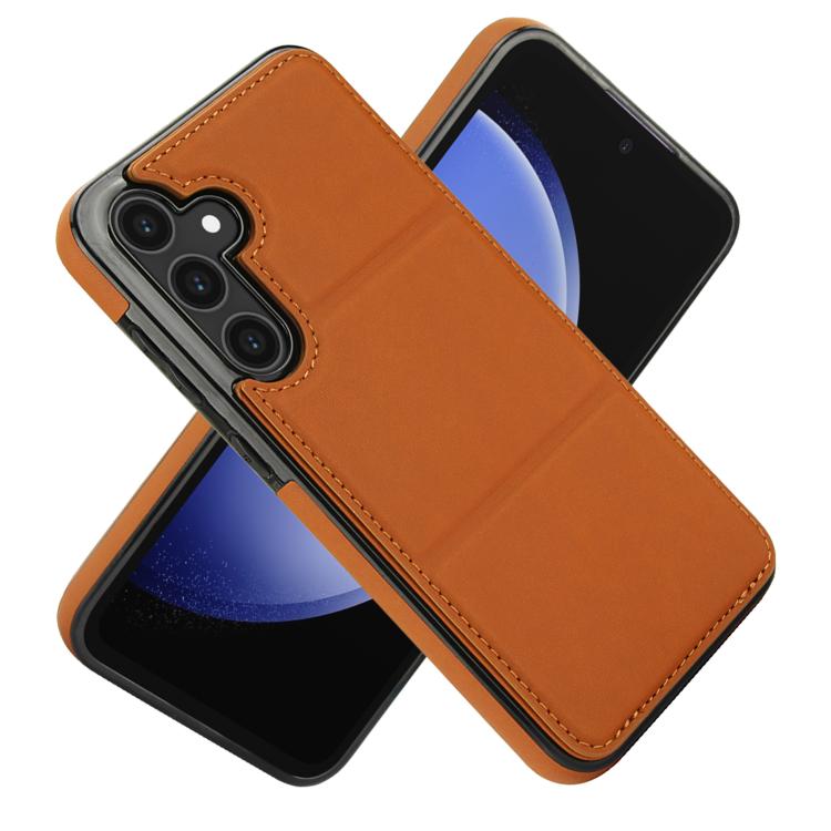 For Samsung Galaxy S23 FE 5G Tri-fold Holder Leather Phone Case with Card Slot