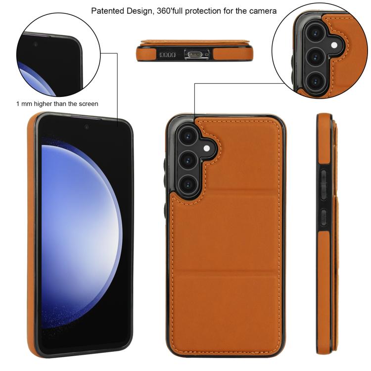 For Samsung Galaxy S23 FE 5G Tri-fold Holder Leather Phone Case with Card Slot
