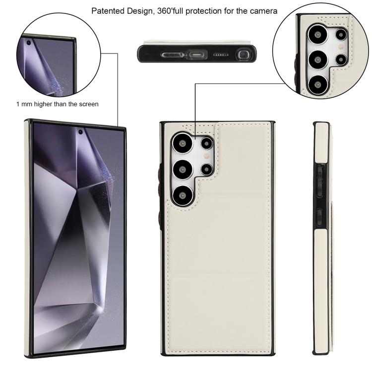 For Samsung Galaxy S24 Ultra 5G Tri-fold Holder Leather Phone Case with Card Slot