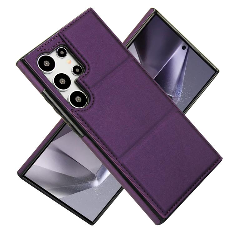For Samsung Galaxy S24 Ultra 5G Tri-fold Holder Leather Phone Case with Card Slot