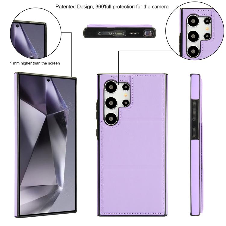 For Samsung Galaxy S24 Ultra 5G Tri-fold Holder Leather Phone Case with Card Slot