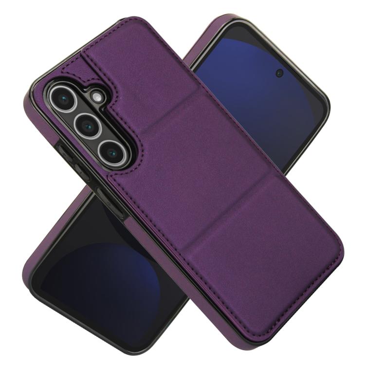 For Samsung Galaxy S24 5G Tri-fold Holder Leather Phone Case with Card Slot