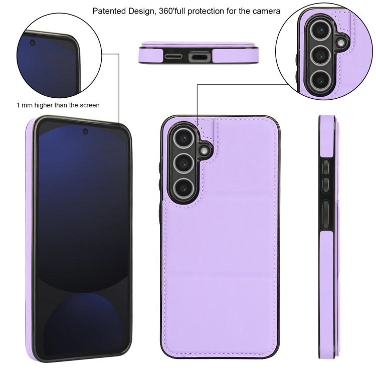 For Samsung Galaxy S24 5G Tri-fold Holder Leather Phone Case with Card Slot