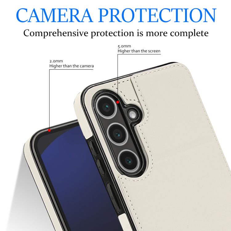 For Samsung Galaxy S24 FE 5G Tri-fold Holder Leather Phone Case with Card Slot