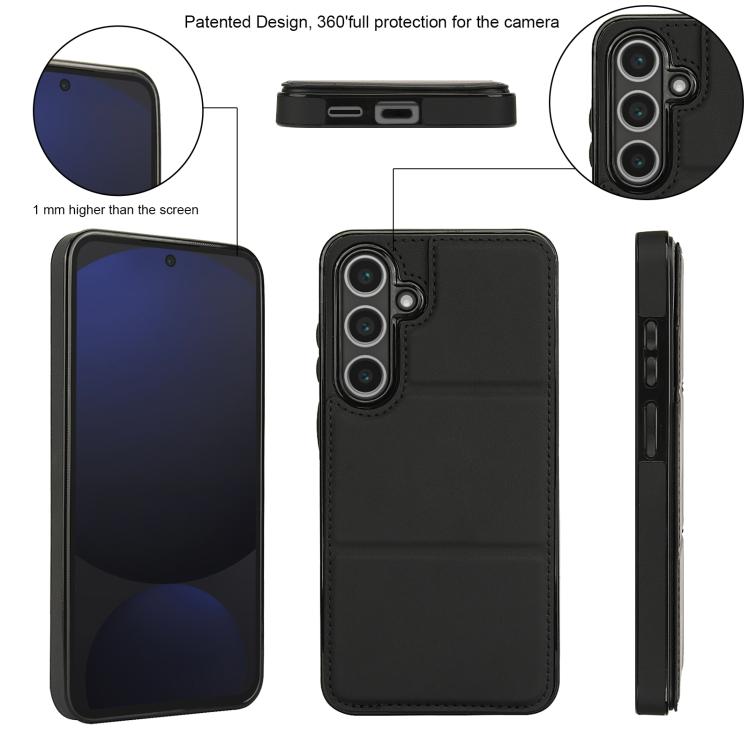 For Samsung Galaxy S24 FE 5G Tri-fold Holder Leather Phone Case with Card Slot