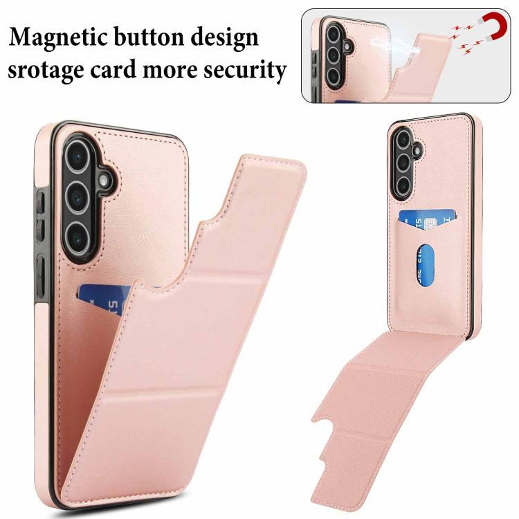 For Samsung Galaxy S24 FE 5G Tri-fold Holder Leather Phone Case with Card Slot