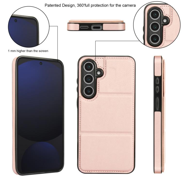 For Samsung Galaxy S24 FE 5G Tri-fold Holder Leather Phone Case with Card Slot