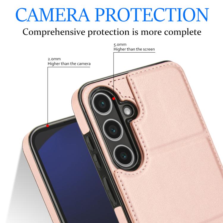 For Samsung Galaxy S24 FE 5G Tri-fold Holder Leather Phone Case with Card Slot