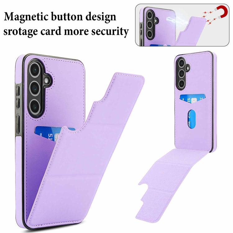 For Samsung Galaxy S24 FE 5G Tri-fold Holder Leather Phone Case with Card Slot