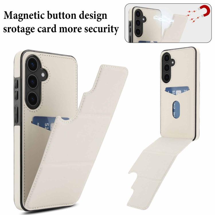 For Samsung Galaxy S25+ 5G Tri-fold Holder Leather Phone Case with Card Slot