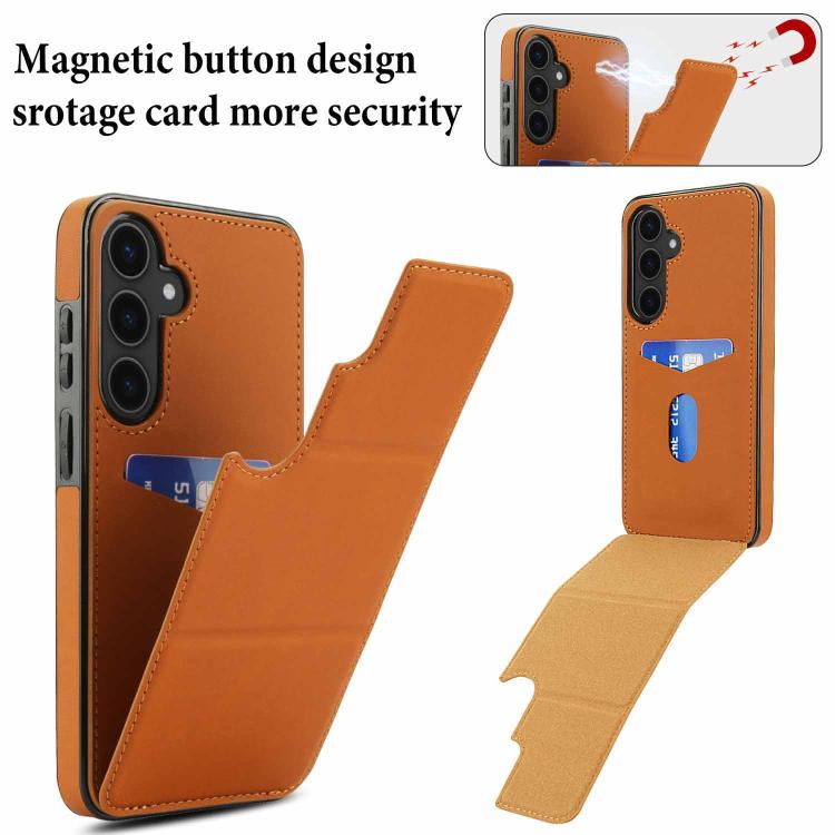 For Samsung Galaxy S25+ 5G Tri-fold Holder Leather Phone Case with Card Slot
