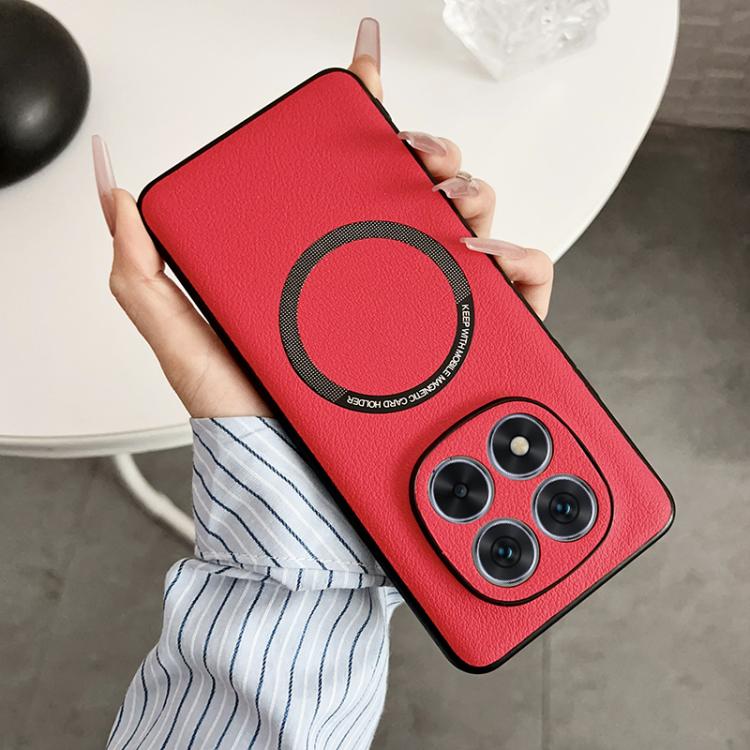 For Redmi Note 14 Pro 5G PU MagSafe Magnetic Phone Case