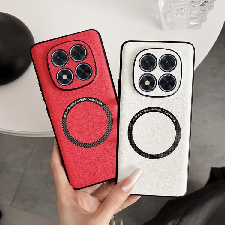 For Redmi Note 14 Pro 4G PU MagSafe Magnetic Phone Case