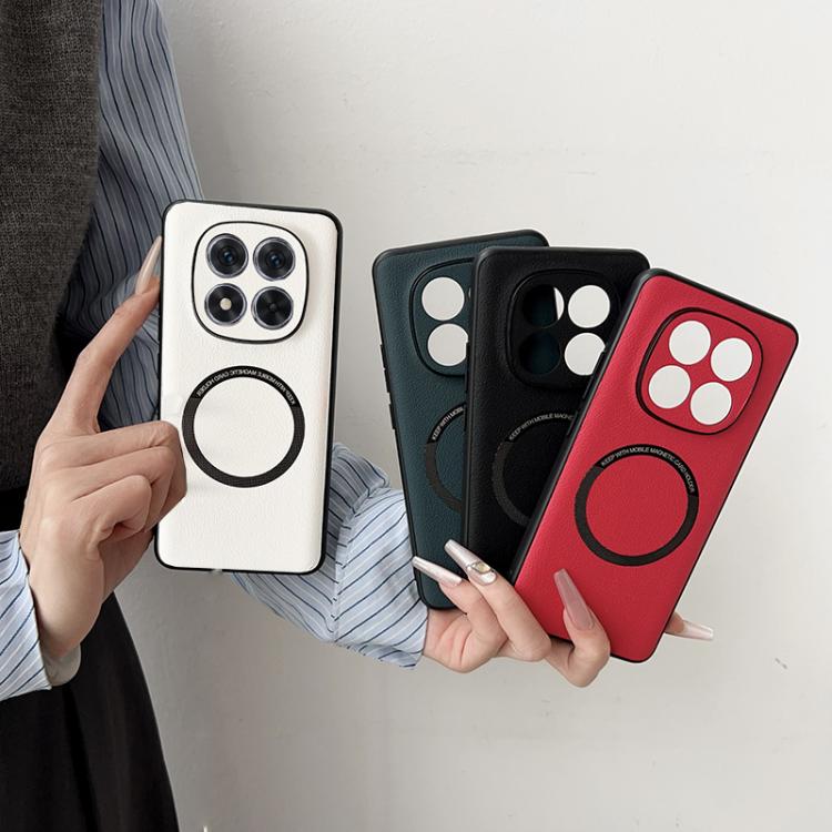 For Redmi Note 14 Pro 4G PU MagSafe Magnetic Phone Case