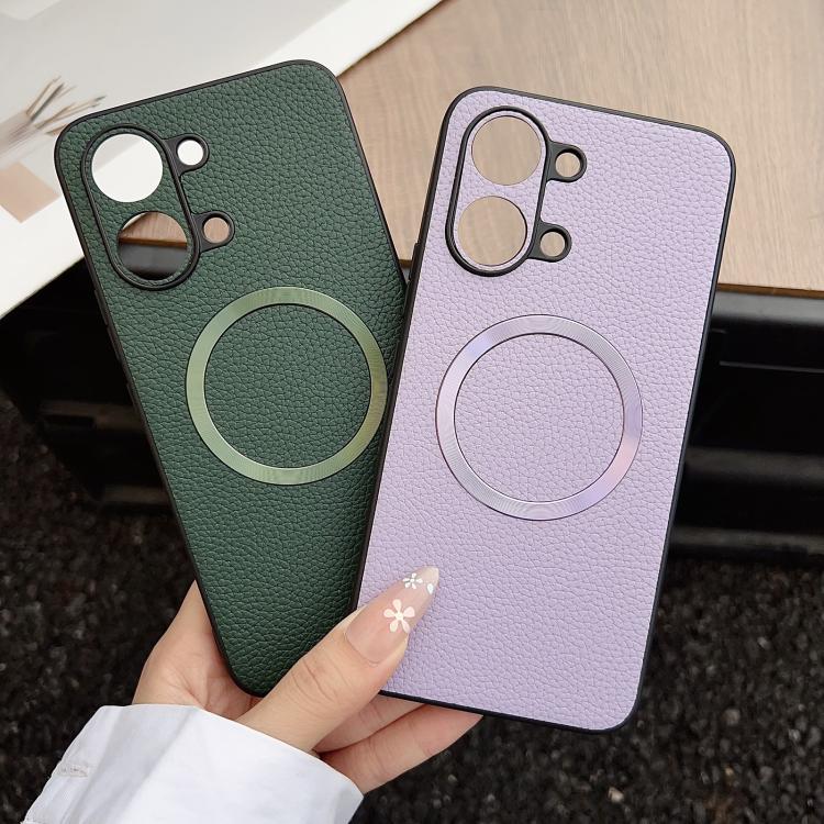 For Redmi Turbo 5 Max / Poco X8 Pro Max 5G CD Magsafe Magnetic Litchi Texture Phone Case
