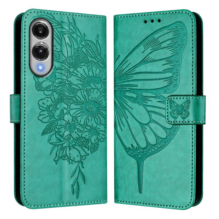 For Samsung Galaxy S25 Edge 5G Embossed Butterfly Leather Phone Case
