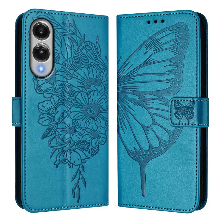 For Samsung Galaxy S25 Edge 5G Embossed Butterfly Leather Phone Case