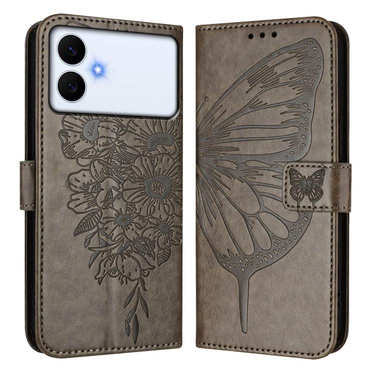 For Samsung Galaxy S26 Edge 5G Embossed Butterfly Leather Phone Case