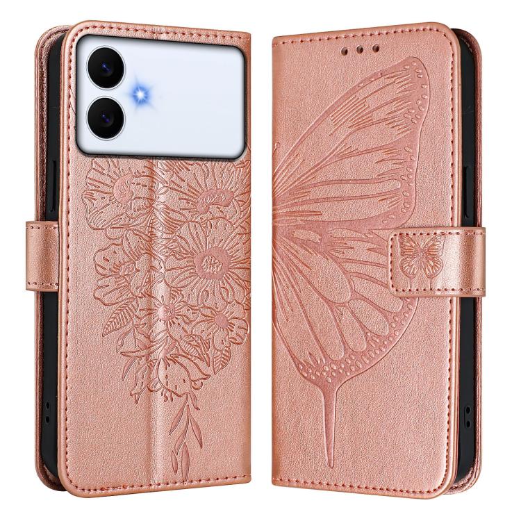 For Samsung Galaxy S26 Edge 5G Embossed Butterfly Leather Phone Case
