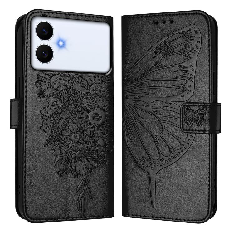 For Samsung Galaxy S26 Edge 5G Embossed Butterfly Leather Phone Case
