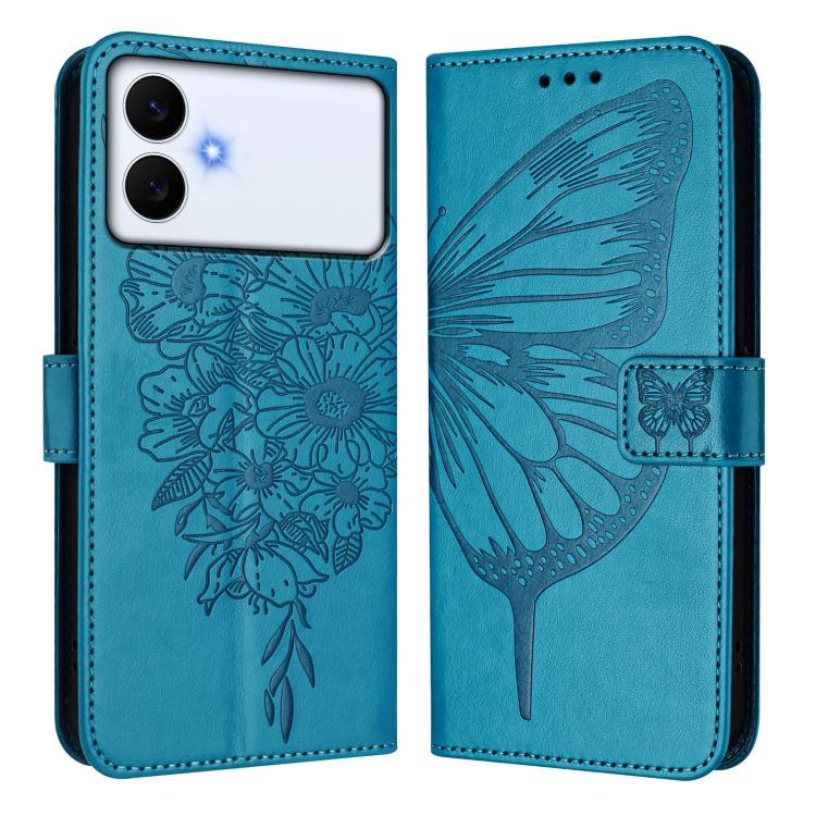 For Samsung Galaxy S26 Edge 5G Embossed Butterfly Leather Phone Case