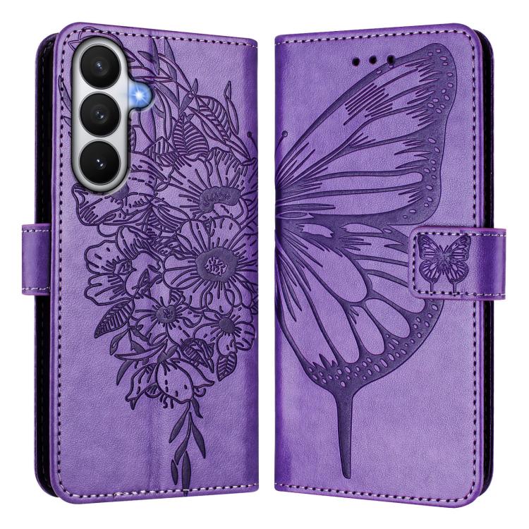 For Samsung Galaxy S26 5G Embossed Butterfly Leather Phone Case