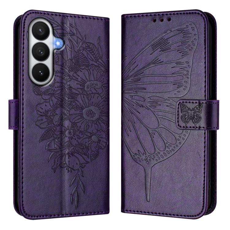 For Samsung Galaxy S26 5G Embossed Butterfly Leather Phone Case