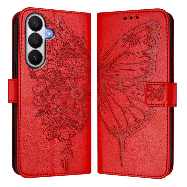 For Samsung Galaxy S26 5G Embossed Butterfly Leather Phone Case
