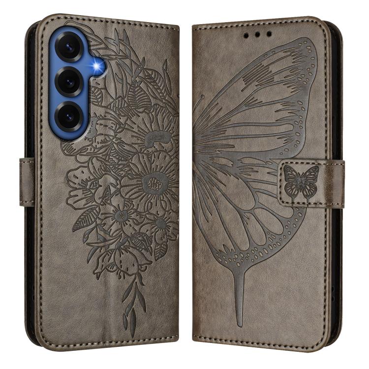 For Samsung Galaxy S26+ 5G Embossed Butterfly Leather Phone Case