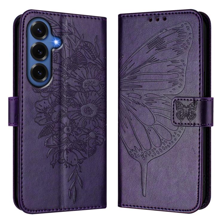 For Samsung Galaxy S26+ 5G Embossed Butterfly Leather Phone Case