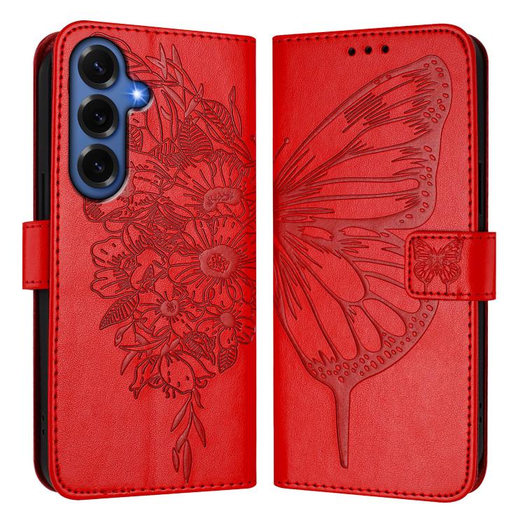 For Samsung Galaxy S26+ 5G Embossed Butterfly Leather Phone Case