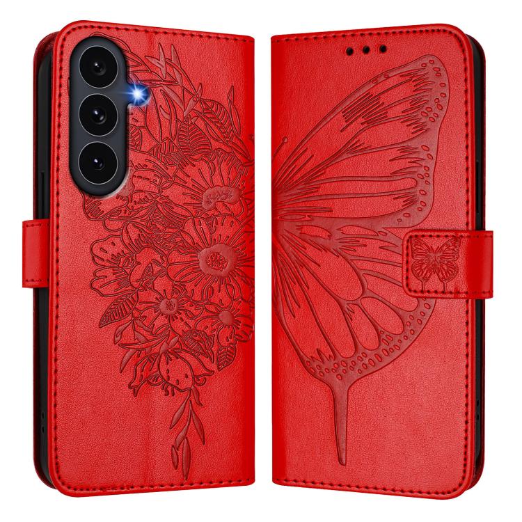 For Galaxy S26 FE 5G Embossed Butterfly Leather Phone Case