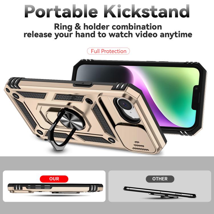 For iPhone 17e / 16e Sliding Camshield Holder Phone Case