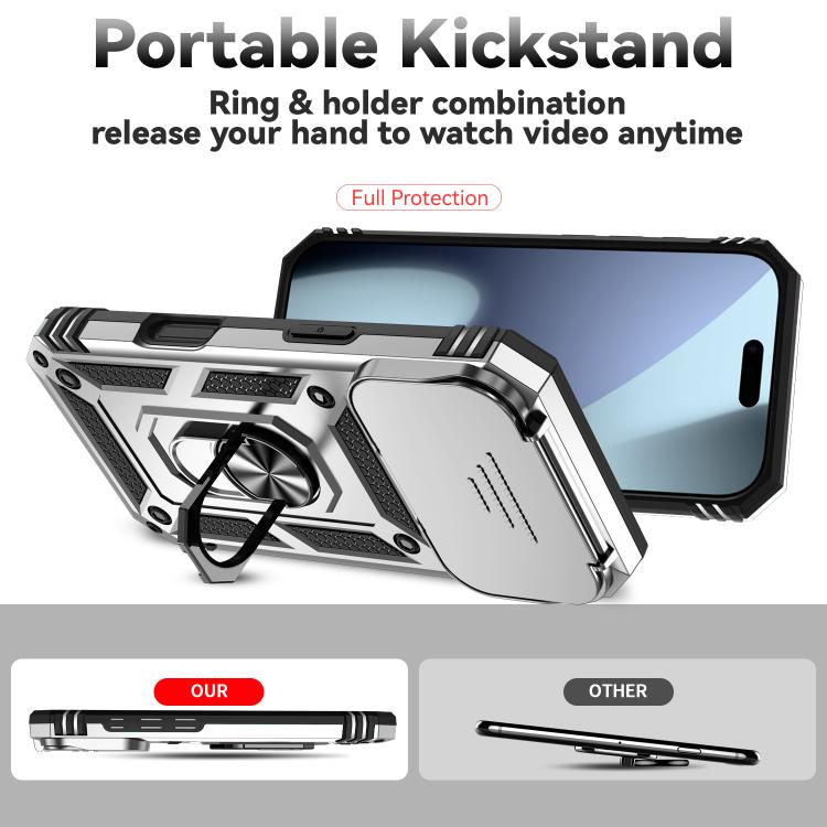 For iPhone 17 Pro Sliding Camshield Holder Phone Case