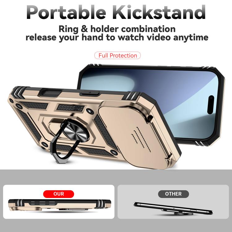 For iPhone 17 Pro Sliding Camshield Holder Phone Case