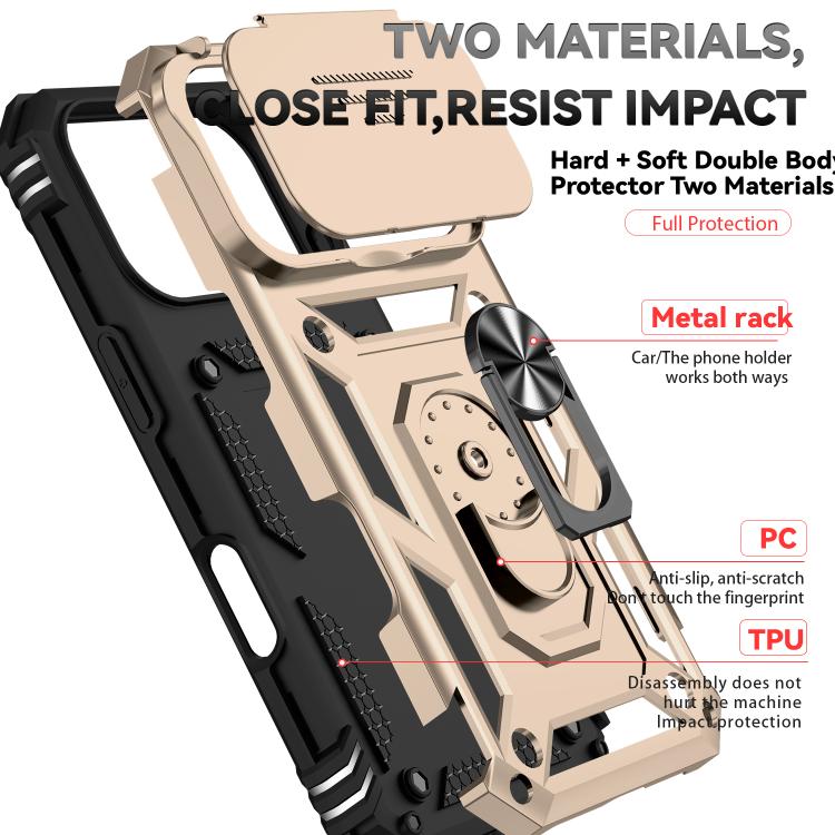 For iPhone 17 Pro Sliding Camshield Holder Phone Case