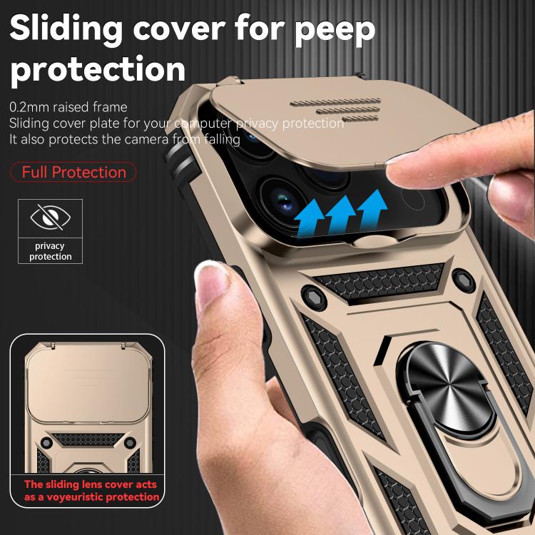 For iPhone 17 Pro Sliding Camshield Holder Phone Case