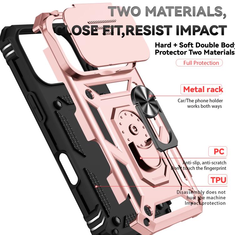For iPhone 17 Pro Sliding Camshield Holder Phone Case
