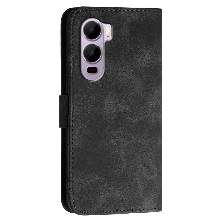 For Itel City 200 4G Grid Butterfly Embossed Pattern Leather Phone Case with Lanyard