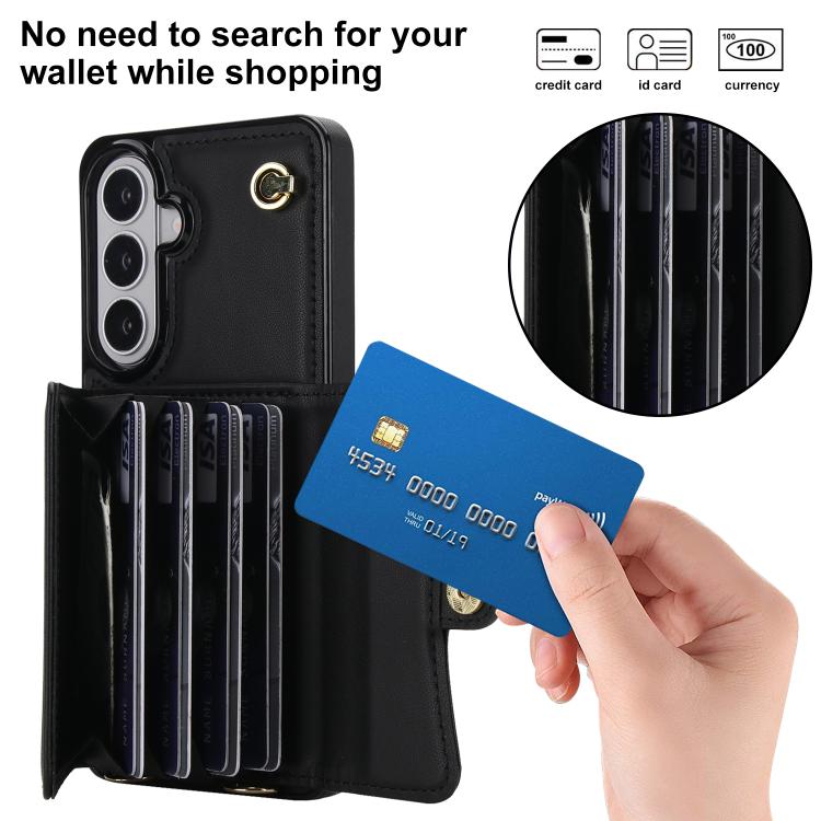 For Samsung Galaxy S26+ 5G RFID Card Slot Phone Case with Long Lanyard