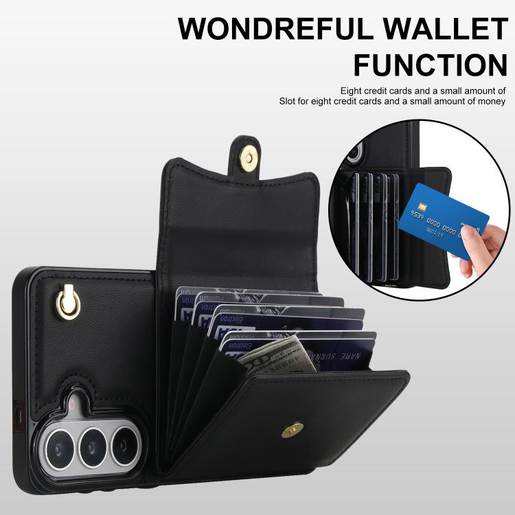 For Samsung Galaxy S26+ 5G RFID Card Slot Phone Case with Long Lanyard