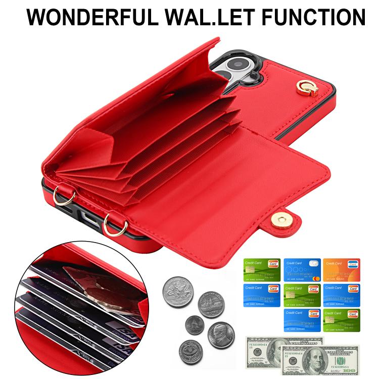 For Samsung Galaxy S26+ 5G RFID Card Slot Phone Case with Long Lanyard