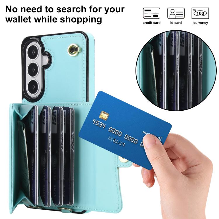 For Samsung Galaxy S26+ 5G RFID Card Slot Phone Case with Long Lanyard