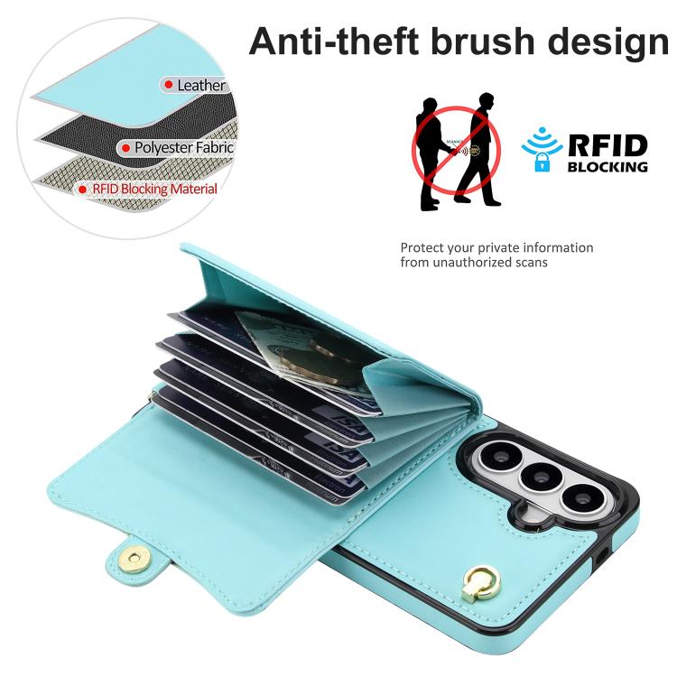 For Samsung Galaxy S26+ 5G RFID Card Slot Phone Case with Long Lanyard